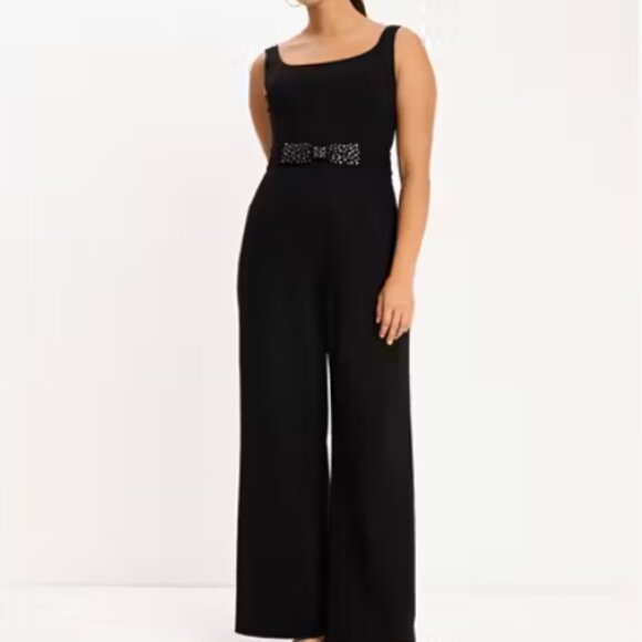 BF SALE kate spade Embellished Bow Ponte Jumpsuit NWT - Picture 2 of 7
